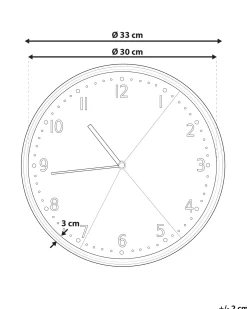Sale Beliani Orologio da parete DAVOS 33 cm Grigio Bianco Grigio Nero