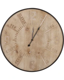 Discount Beliani Orologio da parete DOLE 60 cm Marrone chiaro Marrone Nero