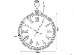 Outlet Beliani Orologio da parete GANDIA 40 cm Oro Beige Oro Nero