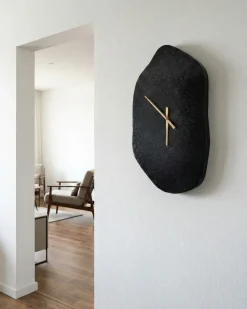 Beliani Orologio da parete GANGES 50 cm Metallo Nero Oro Nero