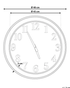 Best Beliani Orologio da parete HORW 48 cm Metallo Multicolore Bianco Multicolore