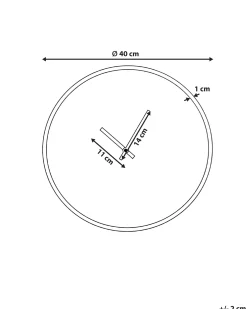 Online Beliani Orologio da parete LUCENS 40 cm Nero Oro Nero