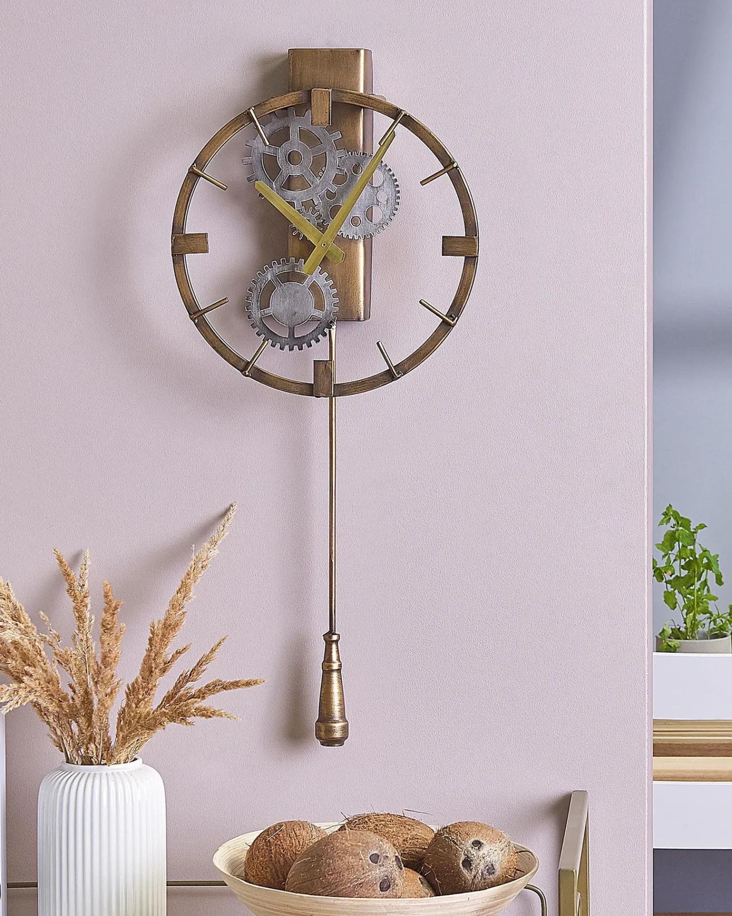 Clearance Beliani Orologio da parete MARCOTE 30 cm Metallo Oro Oro Argento