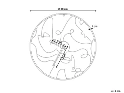 Sale Beliani Orologio da parete MENTON 50 cm Metallo Nero