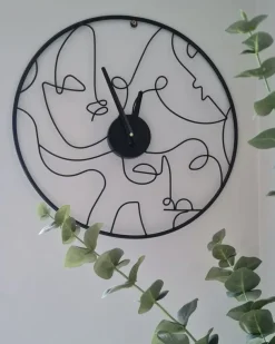 Sale Beliani Orologio da parete MENTON 50 cm Metallo Nero