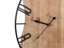 Best Beliani Orologio da parete MEYNES 46 cm Metallo Nero Marrone Nero