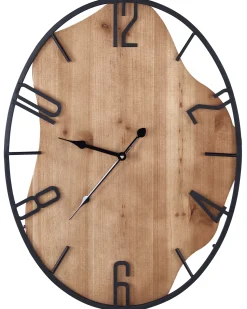 Best Beliani Orologio da parete MEYNES 46 cm Metallo Nero Marrone Nero
