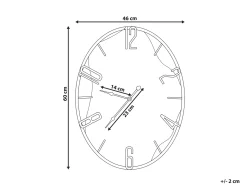 Best Beliani Orologio da parete MEYNES 46 cm Metallo Nero Marrone Nero