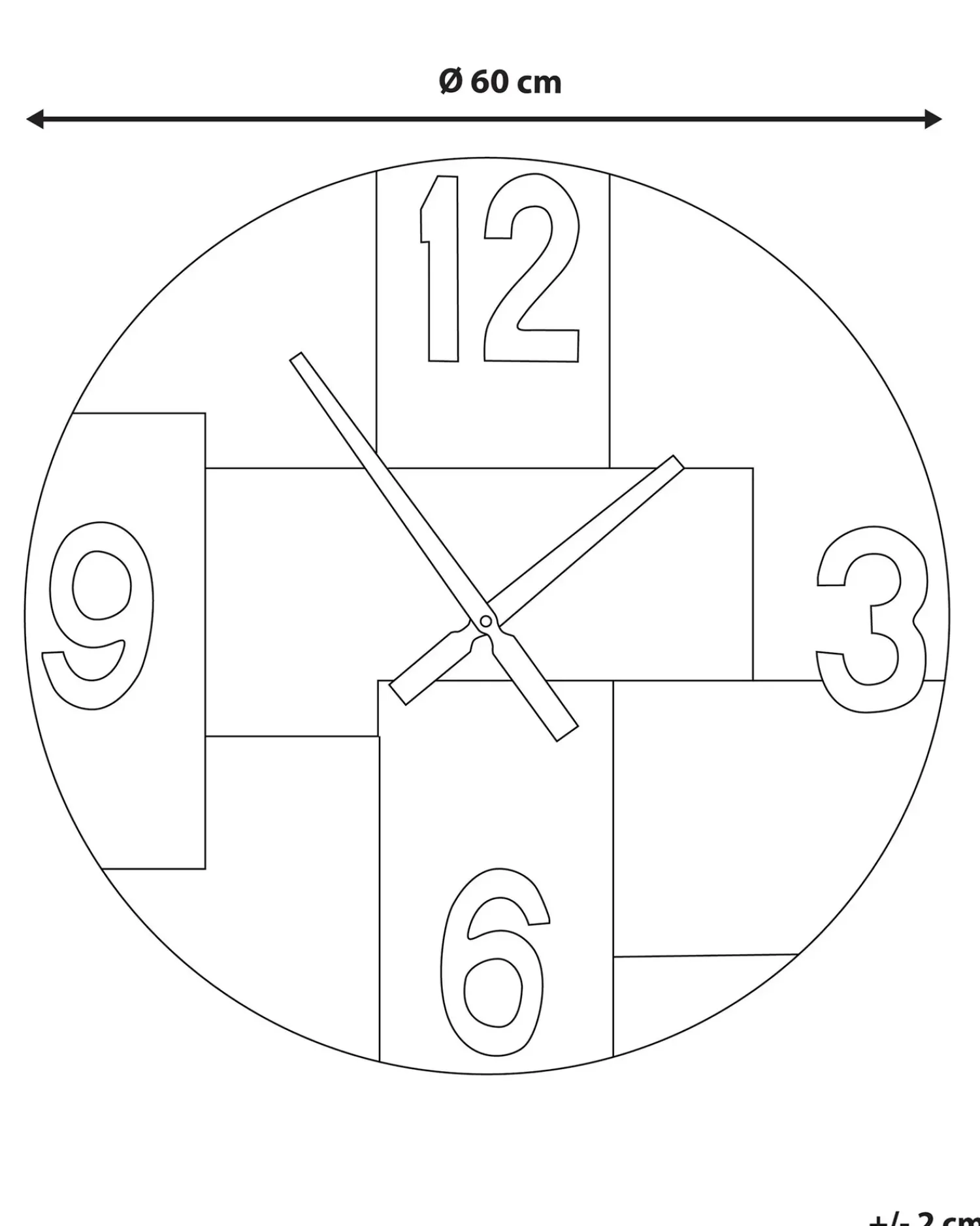 Outlet Beliani Orologio da parete MICHAPAN 60 cm Marrone Marrone Nero