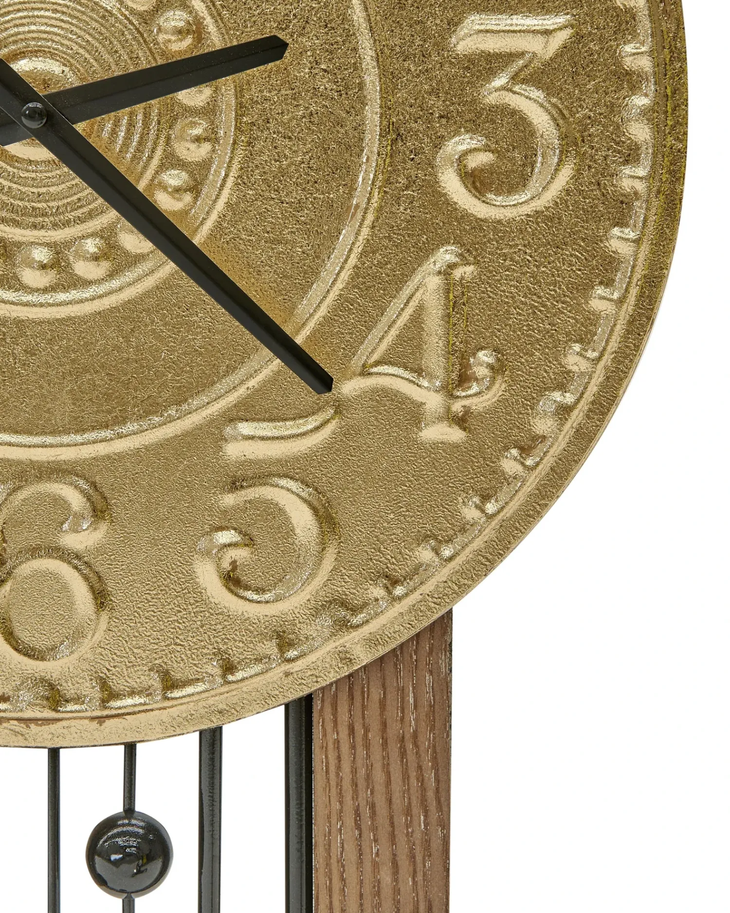Hot Beliani Orologio da parete NOBELIUM 36 cm Metallo Oro Oro Marrone Nero