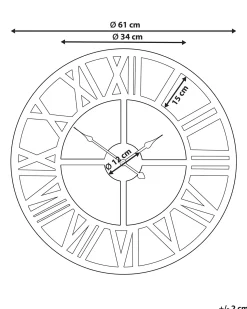 Beliani logio da parete NOTTWIL 61 cm Metallo Oro