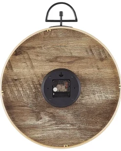 Beliani Orologio da parete OPFIKON 40 cm Marrone chiaro Beige Marrone Nero