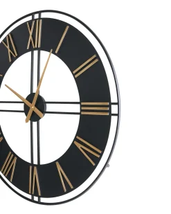 Best Beliani Orologio da parete PERIGNY 80 cm Metallo Nero Oro Nero