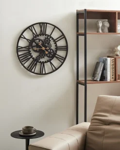 Best Beliani Orologio da parete PETRER 60 cm Metallo Nero