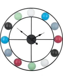 Online Beliani Orologio da parete REIDEN 56 cm Metallo Multicolore Grigio Nero Rosso Multicolore