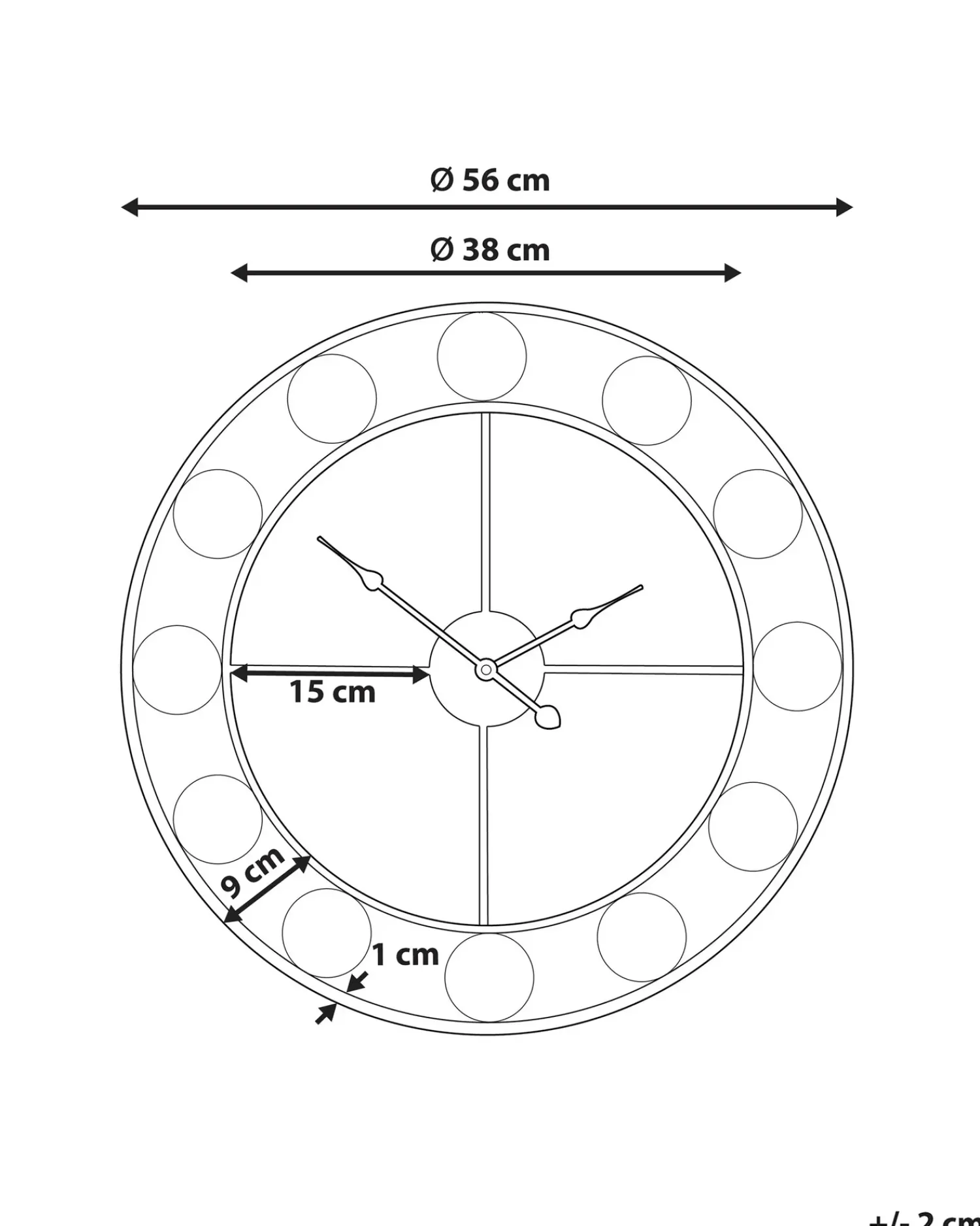Online Beliani Orologio da parete REIDEN 56 cm Metallo Multicolore Grigio Nero Rosso Multicolore