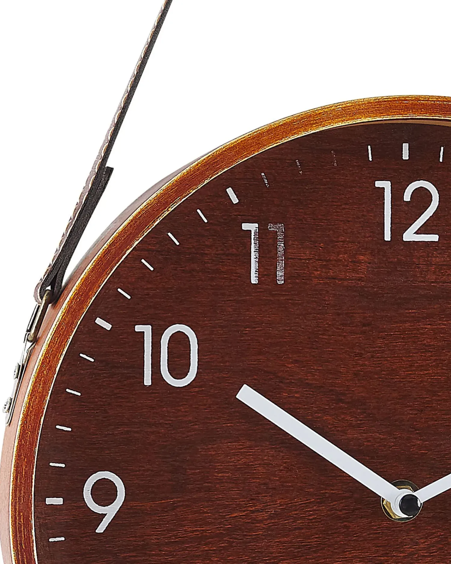 Beliani Orologio da parete RENENS 26 cm Marrone Bianco Marrone