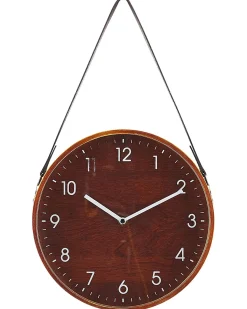 Beliani Orologio da parete RENENS 26 cm Marrone Bianco Marrone