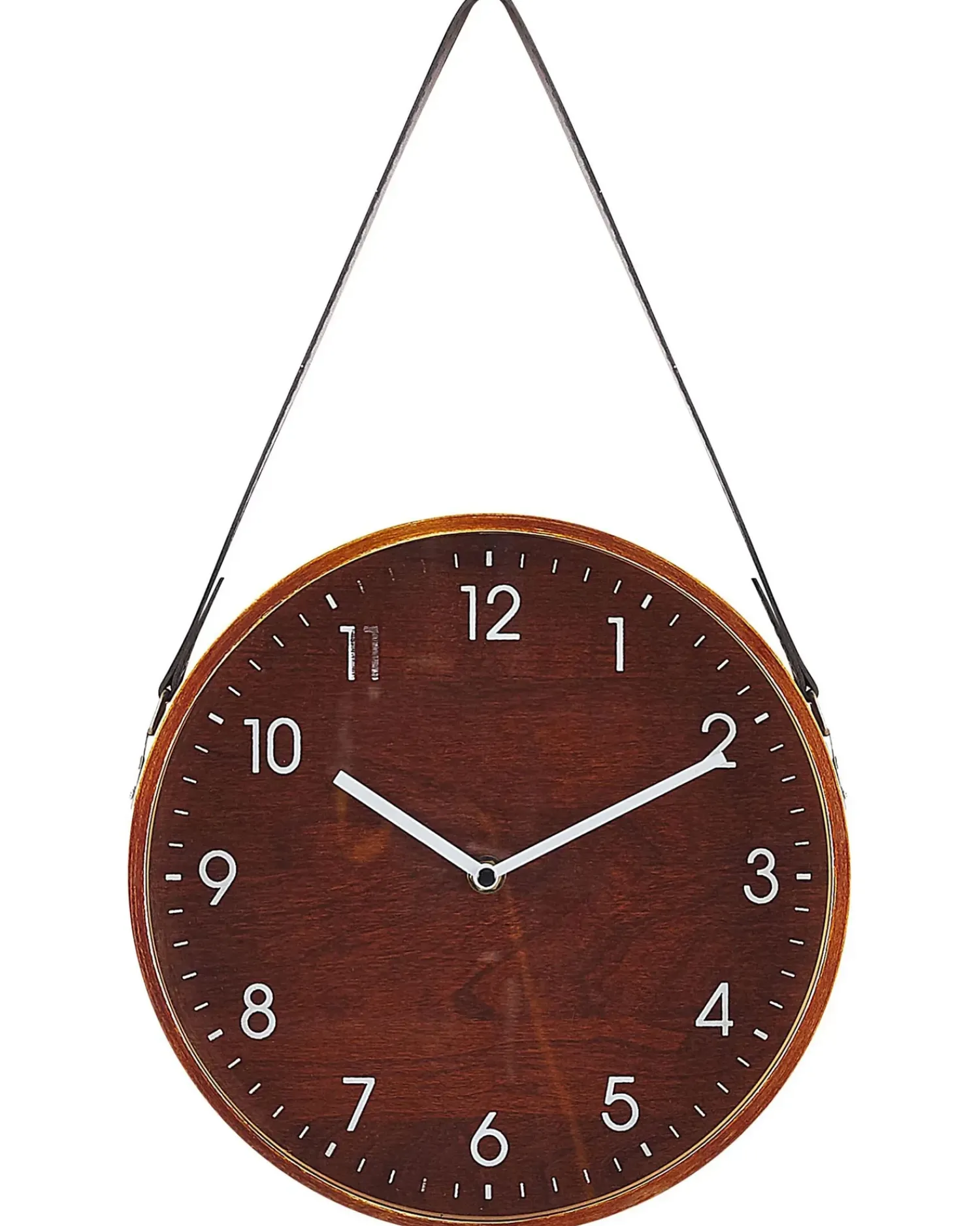 Beliani Orologio da parete RENENS 26 cm Marrone Bianco Marrone