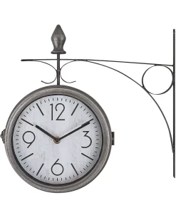 Online Beliani Orologio da parete ROMONT 34 cm Metallo Argento Bianco Argento