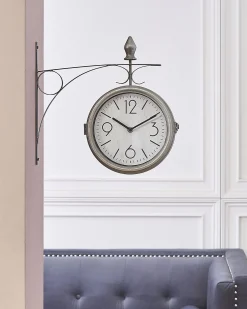 Online Beliani Orologio da parete ROMONT 34 cm Metallo Argento Bianco Argento