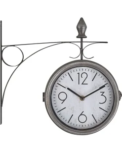Online Beliani Orologio da parete ROMONT 34 cm Metallo Argento Bianco Argento