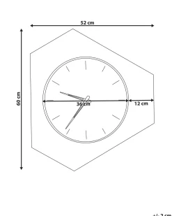 Outlet Beliani Orologio da parete SAILON 52 cm Bianco Bianco Arancione Grigio