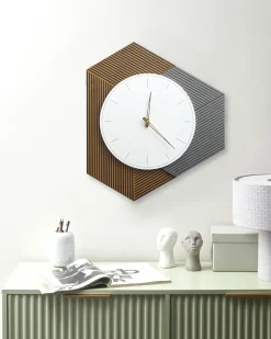 Outlet Beliani Orologio da parete SAILON 52 cm Bianco Bianco Arancione Grigio