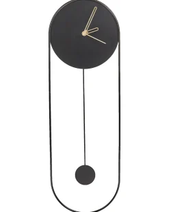 Beliani Orologio da parete SALVAN 20 cm Metallo Nero Oro Nero