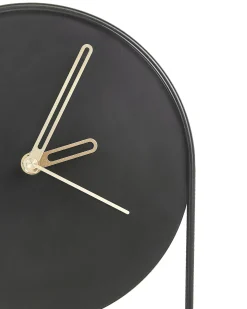 Beliani Orologio da parete SALVAN 20 cm Metallo Nero Oro Nero