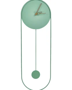 Best Beliani Orologio da parete SALVAN 20 cm Metallo Verde chiaro Oro Verde