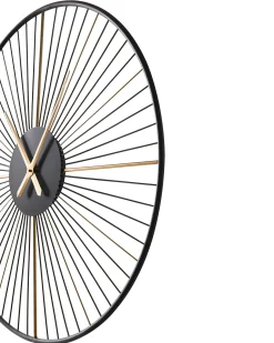 Hot Beliani Orologio da parete SAZAIS 80 cm Metallo Nero Oro Nero