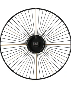Hot Beliani Orologio da parete SAZAIS 80 cm Metallo Nero Oro Nero