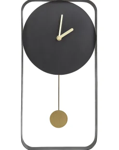 Clearance Beliani Orologio da parete SERVOZ 21 cm Metallo Nero Oro Nero