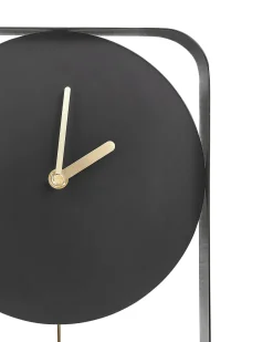 Clearance Beliani Orologio da parete SERVOZ 21 cm Metallo Nero Oro Nero