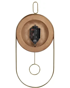 Beliani Orologio da parete SIERRE 20 cm Marrone scuro Marrone Oro