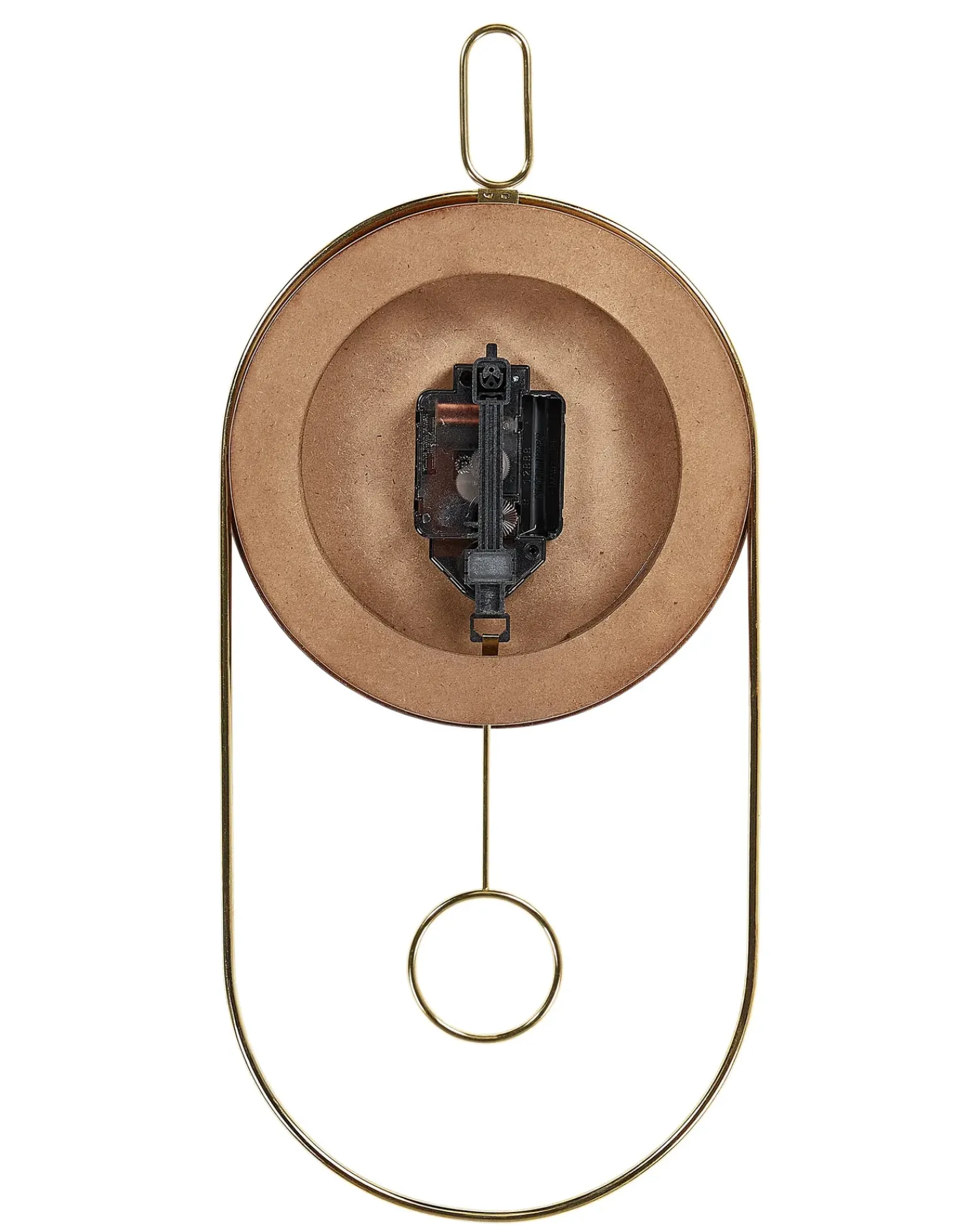 Beliani Orologio da parete SIERRE 20 cm Marrone scuro Marrone Oro
