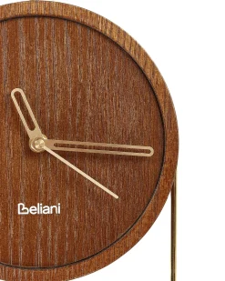 Beliani Orologio da parete SIERRE 20 cm Marrone scuro Marrone Oro