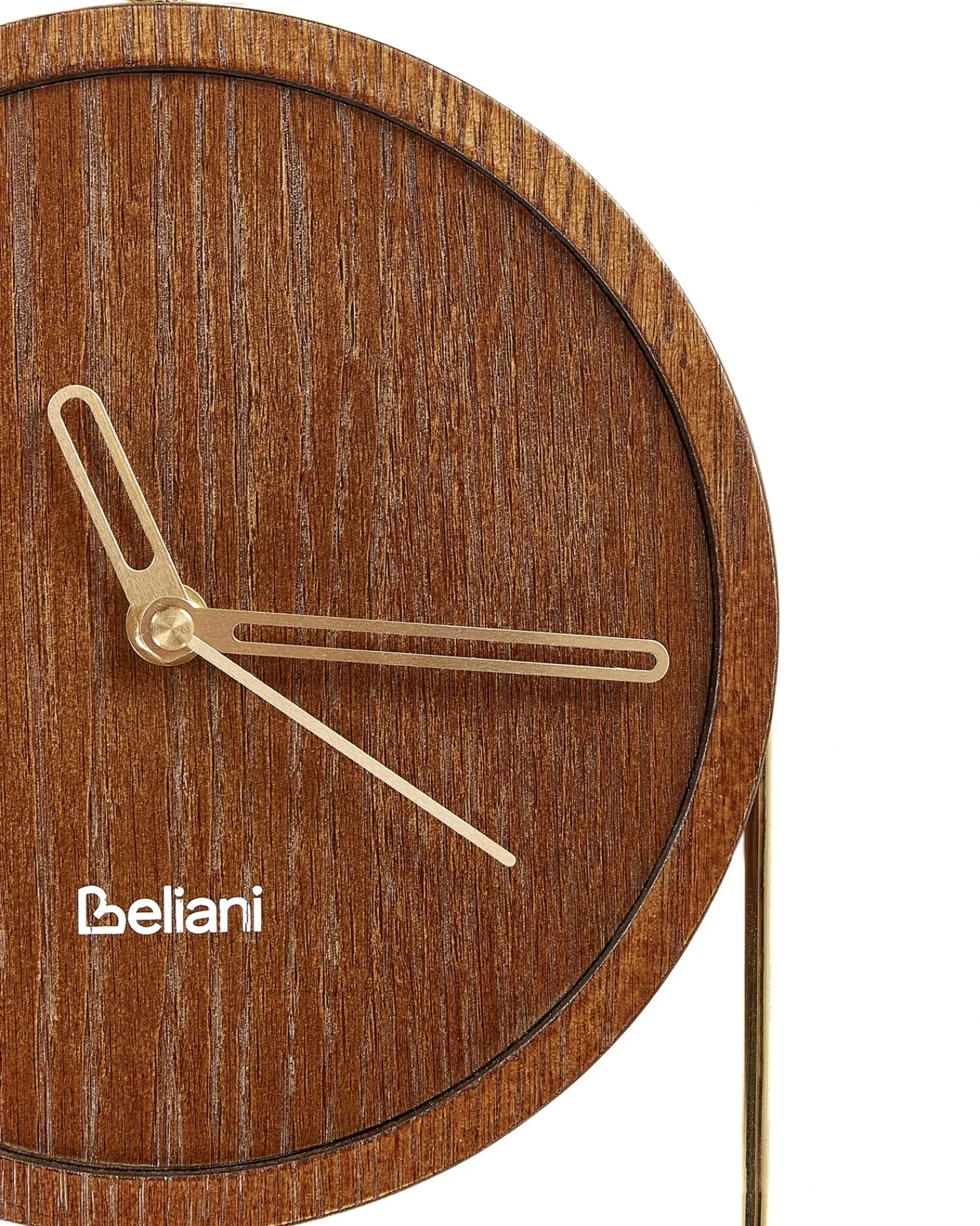 Beliani Orologio da parete SIERRE 20 cm Marrone scuro Marrone Oro