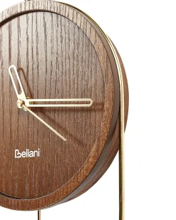 Beliani Orologio da parete SIERRE 20 cm Marrone scuro Marrone Oro