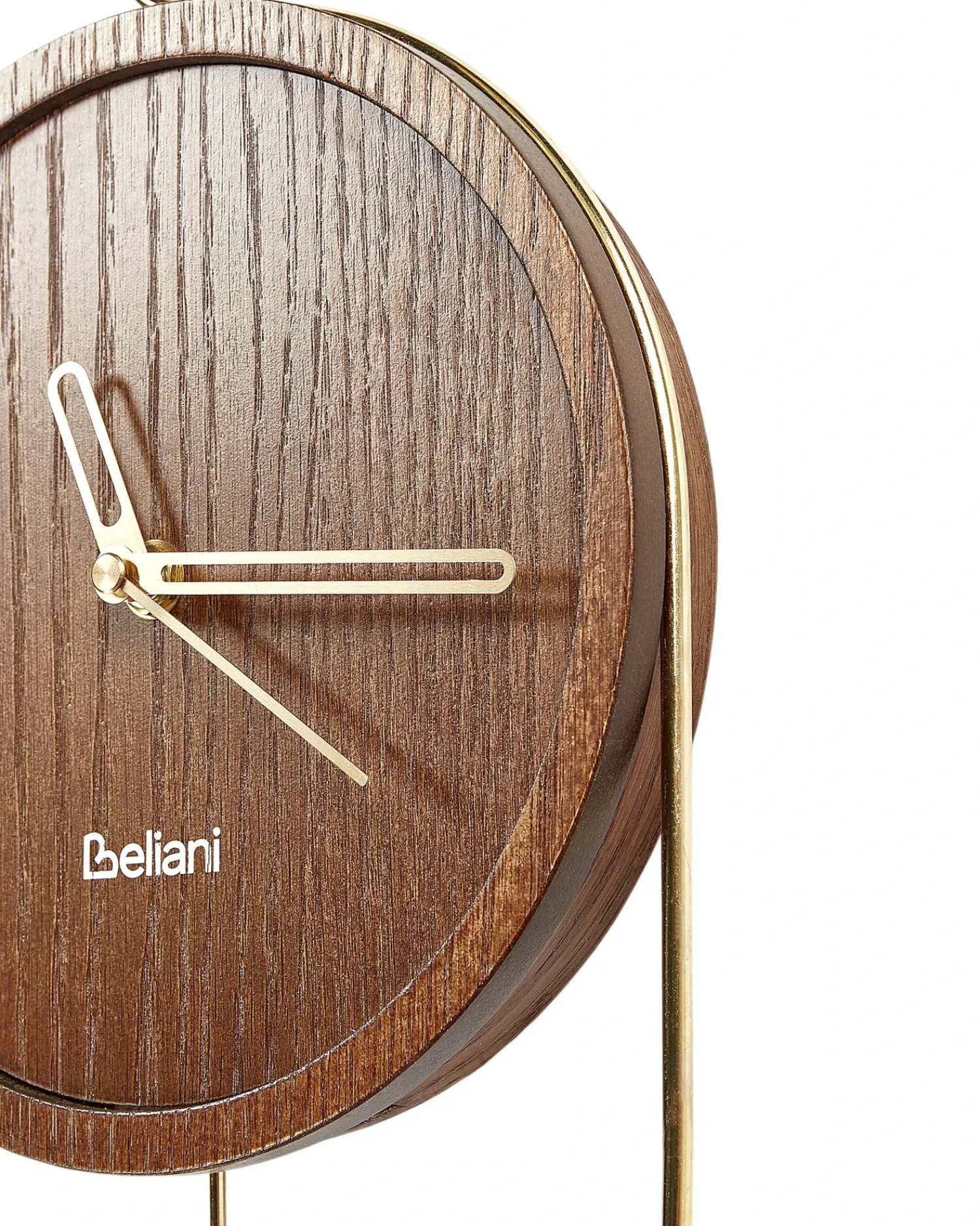 Beliani Orologio da parete SIERRE 20 cm Marrone scuro Marrone Oro