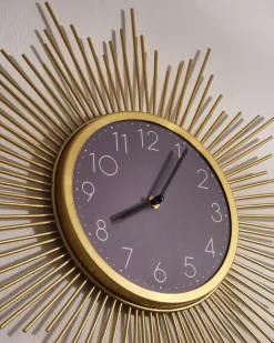 Sale Beliani Orologio da parete SOLURA 45 cm Metallo Oro Oro Grigio