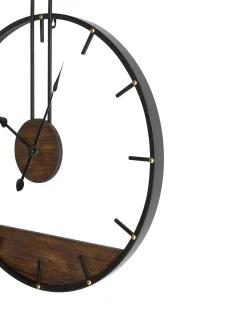 Outlet Beliani Orologio da parete TAUGON 60 cm Metallo Nero Marrone Nero