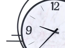 Best Beliani Orologio da parete TAVEL 60 cm Multicolore Bianco Marrone Nero Multicolore