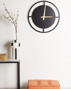 Sale Beliani Orologio da parete TRIENT 40 cm Metallo Nero Oro Nero