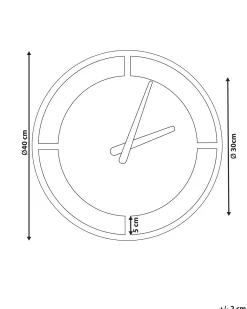 Sale Beliani Orologio da parete TRIENT 40 cm Metallo Nero Oro Nero