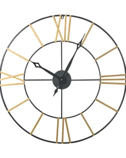 Hot Beliani Orologio da parete VALSOT 80 cm Metallo Oro Oro Nero