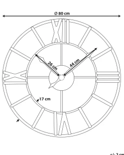 Hot Beliani Orologio da parete VALSOT 80 cm Metallo Oro Oro Nero