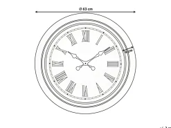 Outlet Beliani Orologio da parete VILLENA 63 cm Nero Oro Nero