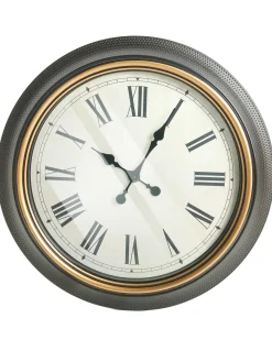 Outlet Beliani Orologio da parete VILLENA 63 cm Nero Oro Nero